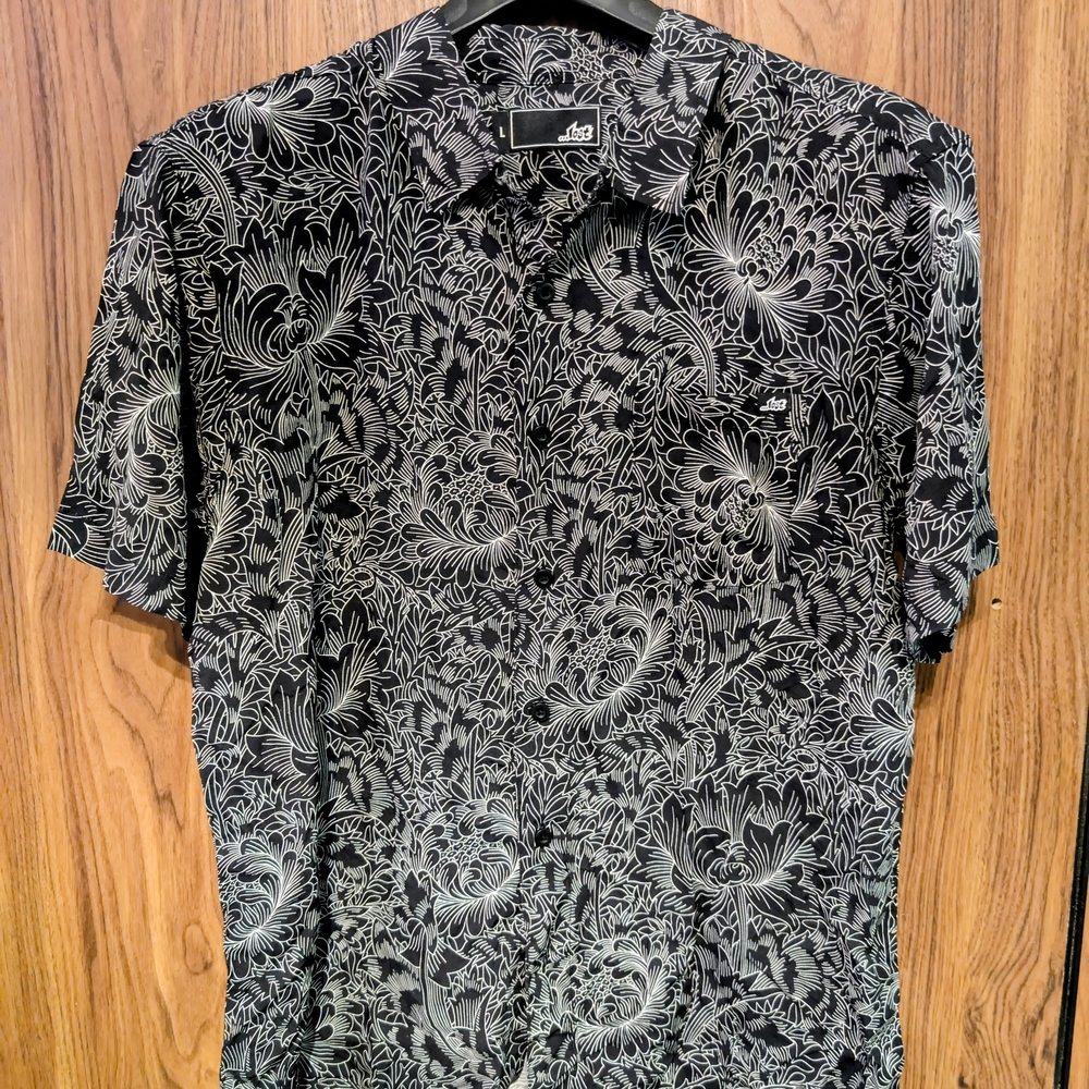 Lost... Black and Gray Floral Men's Shirt